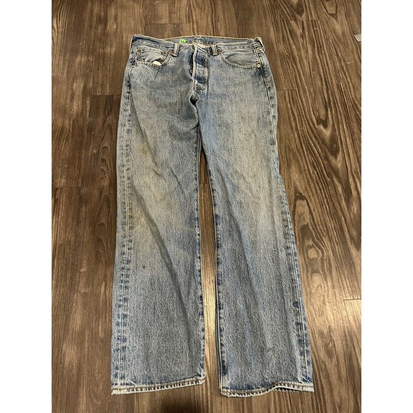 Levi's Other - Vintage Levi's 501 Jeans Mens 32x29 Blue Denim Straight Leg Button Fly Y2K